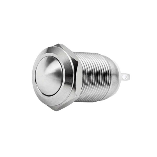 12MM Waterproof Self-resetting Momentary Metal Push Button Switch Round Head without Light