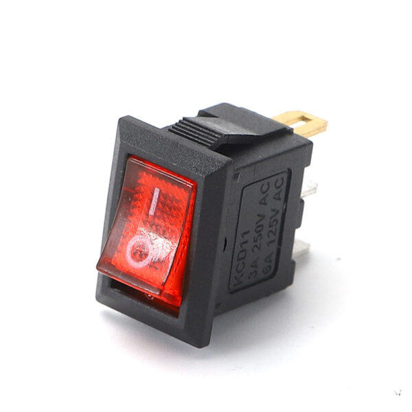 Rocker Toggle Switch KCD11 3 Pins 2 Position On-Off Switch with LED Light